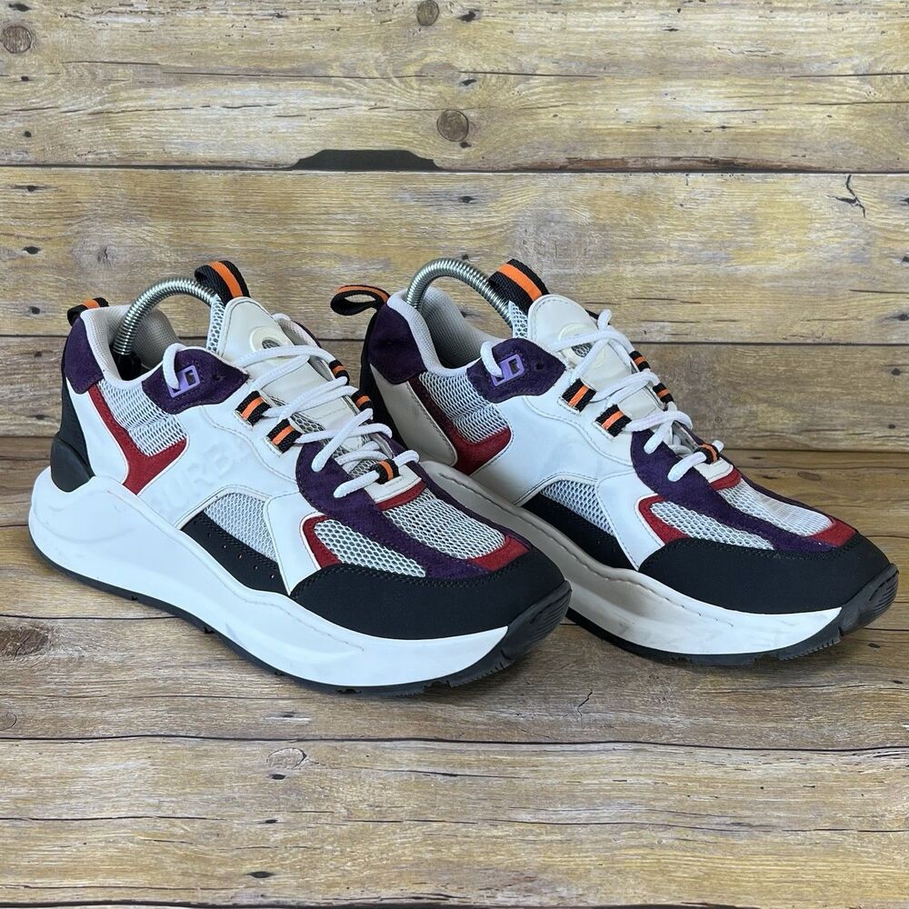 Burberry Ramsey Multi-Color Mesh‎ Suede Leather Chunky Sneakers Mens Low Top - Picture 2 of 12